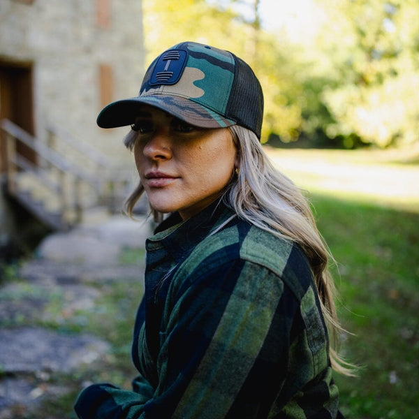 Camo Retro Trucker Hat The Lift Box 