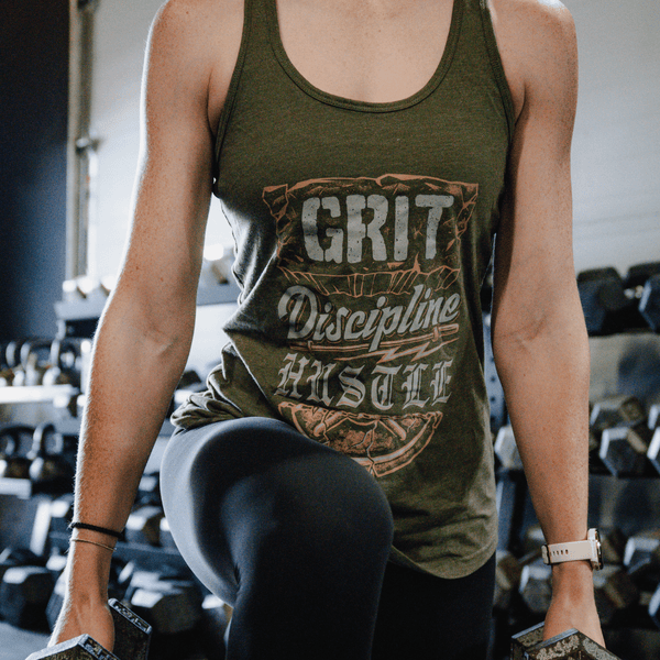 Grit Discipline Hustle Tee or Tank Shirt The Lift Box 